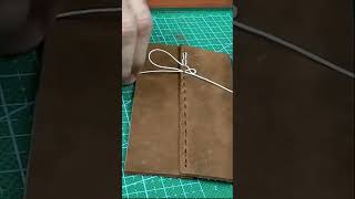 Dos puntadas decorativas para coser Cuero shorts diy artesaniasencuero shortsyoutube tutorial [upl. by Hueston]