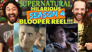 SUPERNATURAL  Season 4 BLOOPERSGAG REEL  REACTION [upl. by Safier]