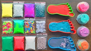 Making Slime with Bags and Clay and Kinetic Sand [upl. by Symons861]