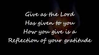 Give to the Lord with Lyrics [upl. by Hayikat]