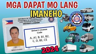 MGA PAGBABAGO SA DRIVERS LICENSE 2024  BAGONG RESTRICTIONS CODE  TAMA NA DRIVERS LICENSE CODE [upl. by Nemlaz]