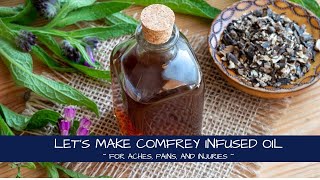 Lets Make Comfrey Infused Oil  The Quick Method [upl. by Demmahum]