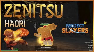 Obtaining ZENITSUS HAORI in Roblox Project Slayers [upl. by Stila]