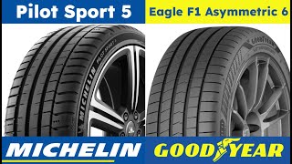 Michelin Pilot Sport 5 vs Goodyear Eagle F1 Asymmetric 6 [upl. by Aralk]