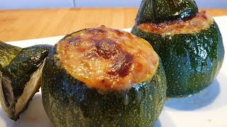 Calabacín Redondo Relleno de Carne y Queso  ✅ Calabacín Relleno al Horno [upl. by Picco]