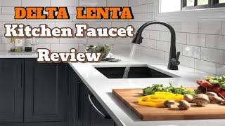 Delta Lenta Kitchen Faucet REVIEW Matte Black Magic [upl. by Dduj811]