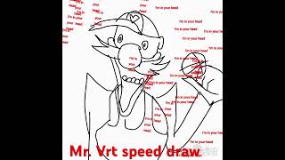 Mr V paranoia speed draw mariomadness fnf foryou fnfmod [upl. by Clere]