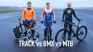 SPRINT RACE  BMX vs MTB vs TRACK [upl. by Enaffit]