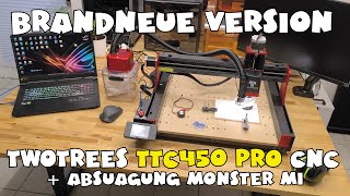 Neue Version TwoTrees TTC 450 PRO CNCFräsmaschine  Vacuum Monster M1 [upl. by Chancellor440]