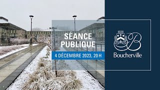 Séance publique de la Ville de Boucherville du 4 décembre 2023 [upl. by Albert305]