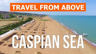 Caspian Sea  Drone footage video 4k  Caspian from birds eye view [upl. by Allimaj]