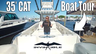 35 Catamaran Boat Tour  Invincible Center Console with Tower [upl. by Swec]