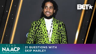 Skip Marley Answers 21 Questions About Bob Marley His Locs His Music amp More  NAACP Image Awards [upl. by Ahsilef]