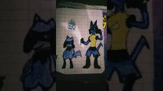 Riolu evolution in Lukario drawing pokemon riolu lucario short viral [upl. by Dela485]