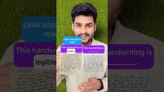 Legible Vs illegible handwriting learnenglish shorts youtubeshorts english education [upl. by Nowd]