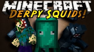 Minecraft Mod Showcase  DERPY SQUIDS [upl. by Halsy]