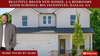 Brand New Dallas GA Homes 45 Bedrooks HUGE INCENTIVES Gorgeous Setting [upl. by Noemad927]