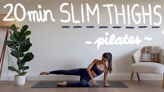 20MIN slim thighs pilates workout  tone amp lengthen legs  no equipment  LIDIAVMERA [upl. by Nylavad]