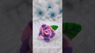 Air Dry Clay Rose Flower DIY shortsvideo youtubeshorts shorts [upl. by Trevar675]