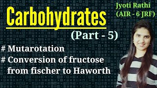 Mutarotation of glucose in carbohydratesHaworth projection formula of fructose CSIRNET GATE JAM [upl. by Lerrehs]