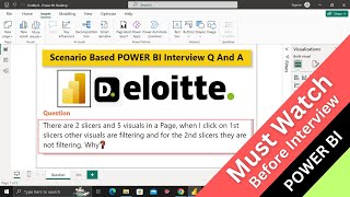 Deloitte Scenario Based POWER BI Interview Q And A Based On Slicers Visual [upl. by Lrig]