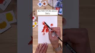 Aquarell Mohnblumen Trick  Kunst für alle Teil 2 aquarell malenlernen [upl. by Ardnoel679]