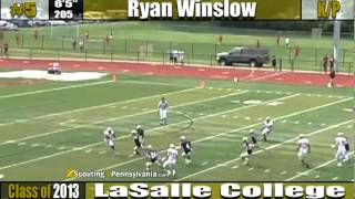 PA 2013 Ryan Winslow  LaSalle College Kicker Punter Promo [upl. by Nwahsir]