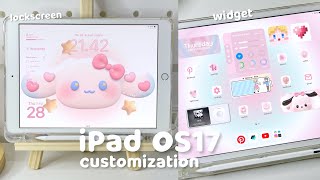 iPadOS 17 cute and aesthetic customization✨ [upl. by Sutherland]