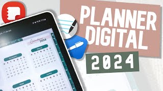 Planner Digital 2024 ✨ COMPLETO Samsung Notes Goodnotes e Noteshelf [upl. by Neille]