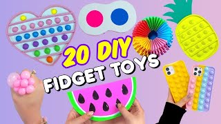 20 DIY  FIDGET TOY IDEAS  Viral TIKTOK Fidget Toys  Funny POP ITs and more [upl. by Nahbois]