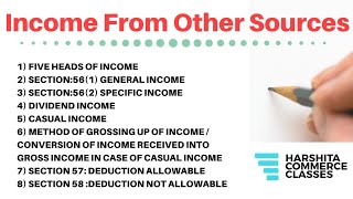 Income from Other Sources  Income Tax [upl. by Ceevah]