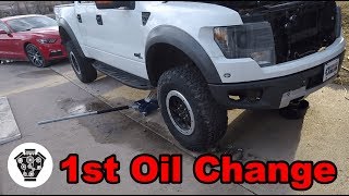 2014 SVT Raptor Oil Change [upl. by Atihcnoc506]