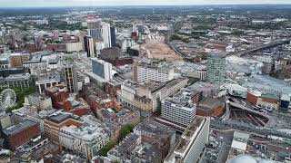 Birmingham City Centre Drone Footage 2024 4K UHD [upl. by Levy]