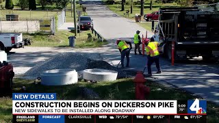 Sidewalk construction begins on Dickerson Pike [upl. by Lexi635]