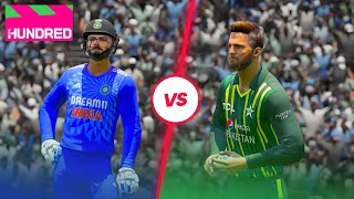 Kohli vs Shaheen BUT in THE 100 LEAGUE 🔥🏏 Pakistan vs India 13 🏏 Cricket 24 gameplay [upl. by Eikcuhc]