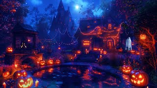 🎃 Spooky Halloween Jazz with Fireplace Ambience  Relaxing Jazz Music and Crackling Fire Sounds 🔥 [upl. by Derfniw]