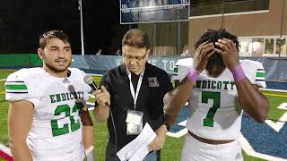 Endicotts Matt Licciardi and Hector Johnson talk about Gulls big win against HardinSimmons [upl. by Okemak645]