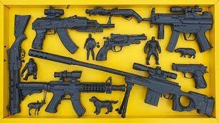 Cleaning Gun Shooting Toys Ak47 Shotgun Sniper Rifle Revolver Assault Rifle M16 Cowboy gun [upl. by Lemak]