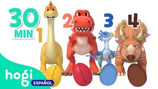 🔢 Aprende los Números con 🦖Dinosaurios y Huevos🥚 Números para Niños  Hogi en español [upl. by Georgeanna891]