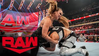 Ronda Rousey initiates a brawl with Shayna Baszler Raw highlights July 10 2023 [upl. by Simetra]