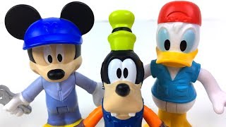 MICKEY AND THE ROADSTER RACERS TOYS  MECHANIC GOOFY PAINTER DONALD amp ENGINEER MICKEY  UNBOXING [upl. by Haraz]