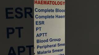 HAEMATOLOGY TEST [upl. by Caneghem]