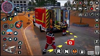 US Ambulance Simulator Games  Ambulance Driving Game 2023  Mobile Gameplay 2 [upl. by Robbins]