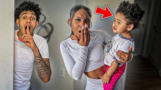 Leaving Baby Kinsley Home Alone Prank On Cierra she went off [upl. by Hall]