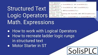 Structured Text Logic and Boolean Instructions  Motor Starter Interview Practice [upl. by Keifer856]