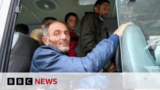 Armenia welcomes refugees from NagornoKarabakh  BBC News [upl. by Hauger]