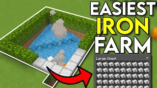 Easiest Iron Farm For Minecraft Bedrock 120 [upl. by Katonah895]