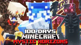 I Survived 100 Days in Mystic Horizons in Minecraft [upl. by Annaihr]