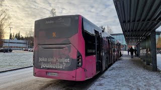 Savonlinja 455 Volvo 8900LE B8RLE 6x2  Jouko bus line 1X in Lappeenranta Finland [upl. by Yeleen542]