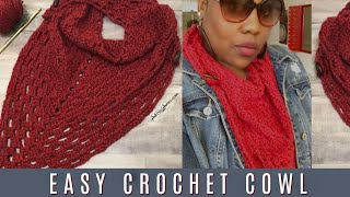 Easy Crochet Cowl Beginner Crochet Cowl [upl. by Otto]